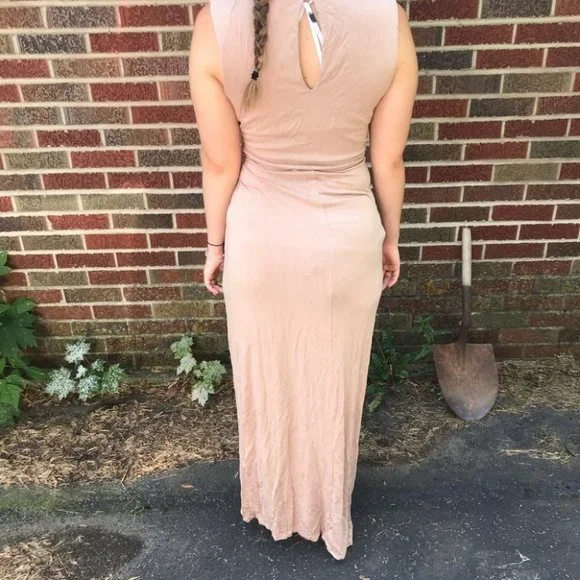 Forever 21 Tan High Slit Maxi Dress - Picture 8 of 9